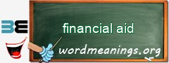 WordMeaning blackboard for financial aid
